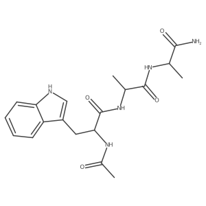 L-Alaninamide, N-acetyl-L-tryptophyl-L-alanyl-结构式