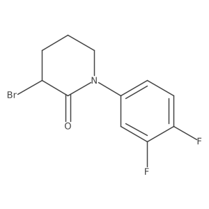 3-Bromo-1-(3,4-difluorophenyl)piperidin-2-one结构式