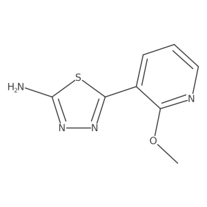 2-Amino-5-(2-methoxy-3-pyridyl)-1,3,4-thiadiazole结构式