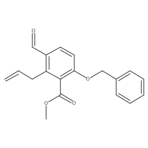 Methyl 3-formyl-6-phenylmethoxy-2-prop-2-enylbenzoate结构式