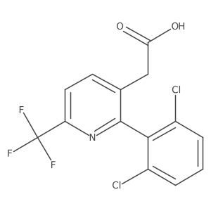 2-(2,6-Dichlorophenyl)-6-(trifluoromethyl)pyridine-3-acetic acid Structure