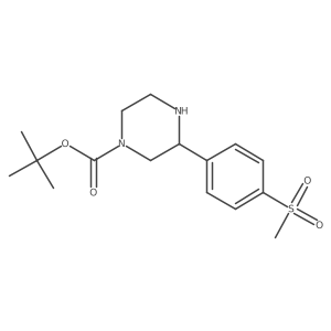 Tert-butyl 3-(4-(methylsulfonyl)phenyl)piperazine-1-carboxylate Structure