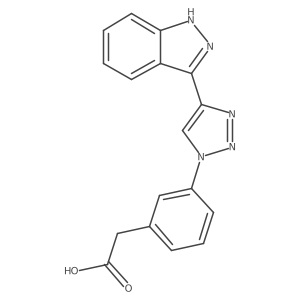 2-[3-[4-(1H-indazol-3-yl)triazol-1-yl]phenyl]acetic acid结构式