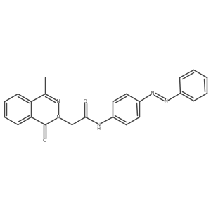 2(1H)-Phthalazineacetamide, 4-methyl-1-oxo-N-[4-(2-phenyldiazenyl)phenyl]-结构式