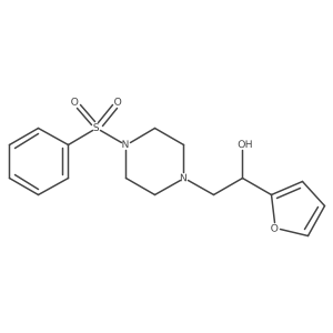 1-(Furan-2-yl)-2-(4-(phenylsulfonyl)piperazin-1-yl)ethanol结构式