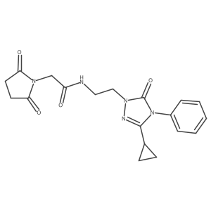 N-(2-(3-cyclopropyl-5-oxo-4-phenyl-4,5-dihydro-1H-1,2,4-triazol-1-yl)ethyl)-2-(2,5-dioxopyrrolidin-1-yl)acetamide Structure