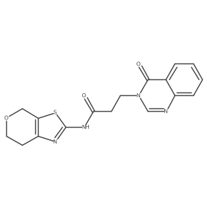 N-(6,7-dihydro-4H-pyrano[4,3-d]thiazol-2-yl)-3-(4-oxoquinazolin-3(4H)-yl)propanamide结构式