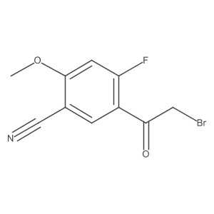 5-(Bromoacetyl)-4-fluoro-2-methoxybenzonitrile结构式