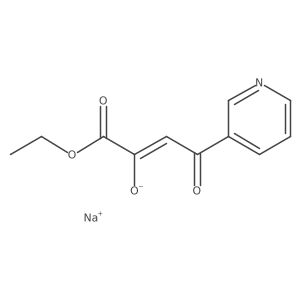 Sodium 1-ethoxy-1,4-dioxo-4-(pyridin-3-yl)but-2-en-2-olate结构式