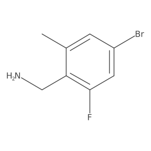 (4-Bromo-2-fluoro-6-methylphenyl)methanamine Structure