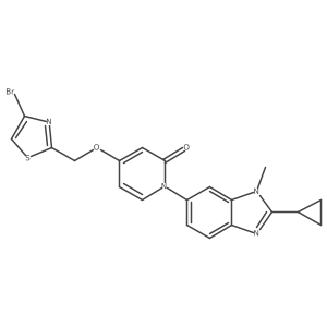 4-[(4-Bromo-2-thiazolyl)methoxy]-1-(2-cyclopropyl-1-methyl-1h-benzimidazol-6-yl)-2(1h)-pyridinone Structure