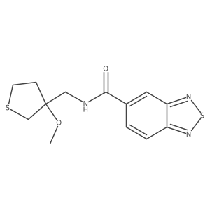 N-((3-methoxytetrahydrothiophen-3-yl)methyl)benzo[c][1,2,5]thiadiazole-5-carboxamide结构式