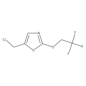 Thiazole, 5-(chloromethyl)-2-(2,2,2-trifluoroethoxy)- Structure
