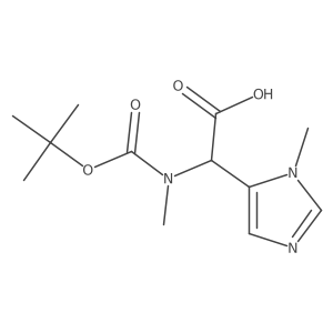 2-{[(tert-butoxy)carbonyl](methyl)amino}-2-(1-methyl-1H-imidazol-5-yl)acetic acid结构式