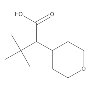3,3-Dimethyl-2-(oxan-4-yl)butanoic acid结构式