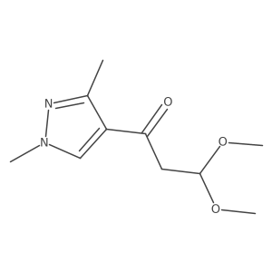 1-(1,3-dimethyl-1H-pyrazol-4-yl)-3,3-dimethoxypropan-1-one Structure