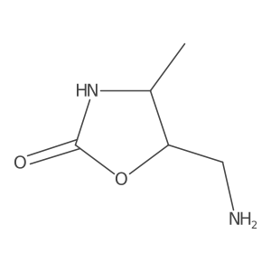 5-(Aminomethyl)-4-methyl-1,3-oxazolidin-2-one结构式