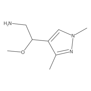 2-(1,3-dimethyl-1H-pyrazol-4-yl)-2-methoxyethan-1-amine Structure