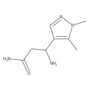 (3S)-3-Amino-3-(1,5-dimethyl-1H-pyrazol-4-yl)propanamide结构式