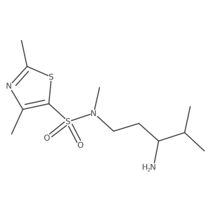 5-Thiazolesulfonamide, N-(3-amino-4-methylpentyl)-N,2,4-trimethyl- Structure