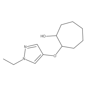 2-[(1-ethyl-1H-pyrazol-4-yl)oxy]cycloheptan-1-ol Structure