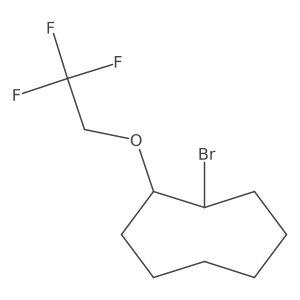 1-Bromo-2-(2,2,2-trifluoroethoxy)cyclooctane结构式