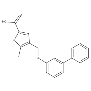 4-[([1,1'-Biphenyl]-3-yloxy)methyl]-5-methyl-2-furancarboxylic acid结构式