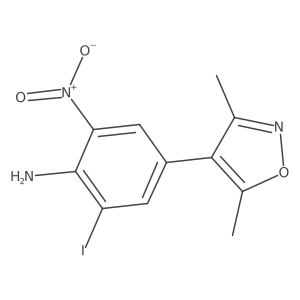 4-(3,5-Dimethylisoxazol-4-yl)-2-iodo-6-nitroaniline Structure