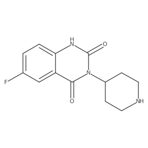 6-Fluoro-3-(piperidin-4-yl)quinazoline-2,4(1H,3H)-dione结构式