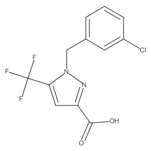 1-(3-Chlorobenzyl)-5-(trifluoromethyl)-1H-pyrazole-3-carboxylic acid Structure