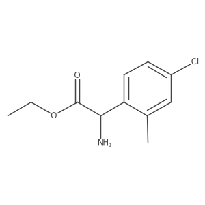 Ethyl 2-amino-2-(4-chloro-2-methylphenyl)acetate结构式