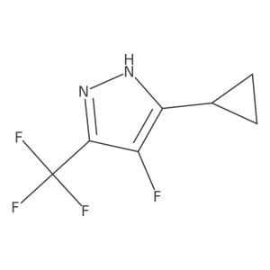 5-cyclopropyl-4-fluoro-3-(trifluoromethyl)-1H-pyrazole结构式