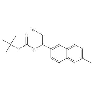 tert-butyl N-[2-amino-1-(2-methylquinolin-6-yl)ethyl]carbamate Structure