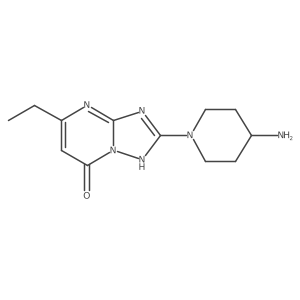 2-(4-Aminopiperidin-1-yl)-5-ethyl-[1,2,4]triazolo[1,5-a]pyrimidin-7(4H)-one Structure