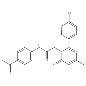 N-(4-Acetylphenyl)-2-[2-(4-chlorophenyl)-4-methyl-6-oxo-1,6-dihydropyrimidin-1-YL]acetamide Structure