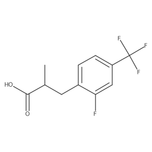 3-[2-Fluoro-4-(trifluoromethyl)phenyl]-2-methylpropanoic acid Structure