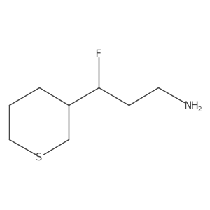 3-Fluoro-3-(thian-3-yl)propan-1-amine Structure