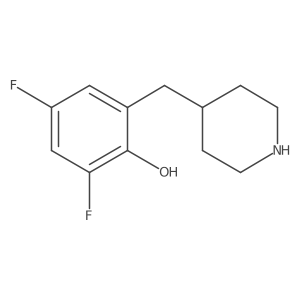 2,4-Difluoro-6-[(piperidin-4-yl)methyl]phenol Structure