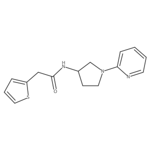 N-(1-(pyridin-2-yl)pyrrolidin-3-yl)-2-(thiophen-2-yl)acetamide结构式