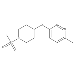 3-Methyl-6-((1-(methylsulfonyl)piperidin-4-yl)oxy)pyridazine结构式