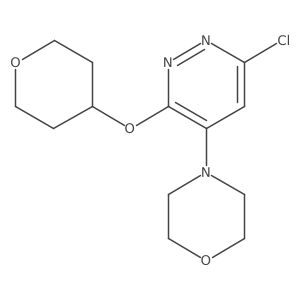 4-(6-chloro-3-((tetrahydro-2H-pyran-4-yl)oxy)pyridazin-4-yl)morpholine结构式