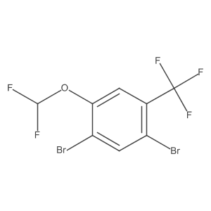 1,5-Dibromo-2-(difluoromethoxy)-4-(trifluoromethyl)benzene Structure