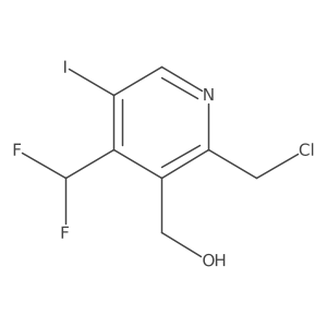 2-(Chloromethyl)-4-(difluoromethyl)-5-iodopyridine-3-methanol Structure