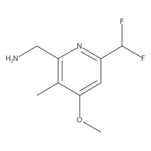 2-(Aminomethyl)-6-(difluoromethyl)-4-methoxy-3-methylpyridine结构式