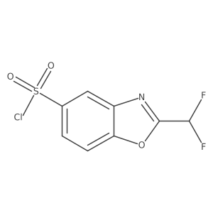 2-(Difluoromethyl)benzo[d]oxazole-5-sulfonyl chloride结构式