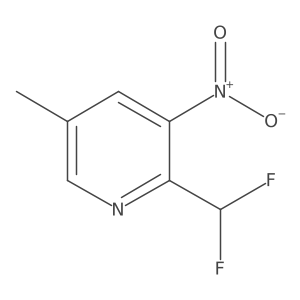 2-(Difluoromethyl)-5-methyl-3-nitropyridine Structure