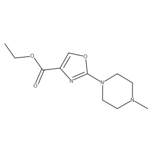 Ethyl 2-(4-methylpiperazin-1-yl)oxazole-4-carboxylate结构式
