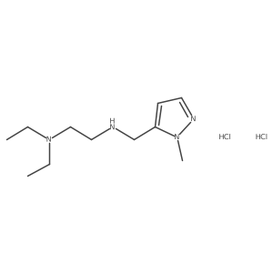 N',N'-diethyl-N-[(2-methylpyrazol-3-yl)methyl]ethane-1,2-diamine;dihydrochloride结构式