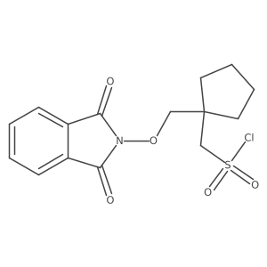 (1-{[(1,3-dioxo-2,3-dihydro-1H-isoindol-2-yl)oxy]methyl}cyclopentyl)methanesulfonyl chloride结构式