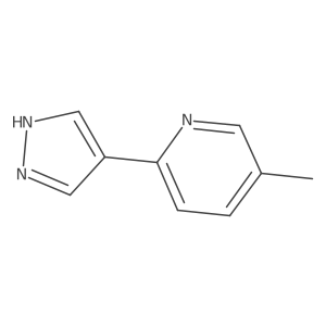 5-methyl-2-(1H-pyrazol-4-yl)pyridine结构式
